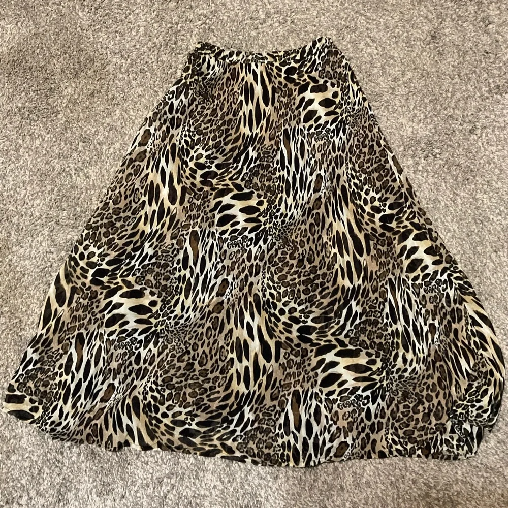 Reversible Floral and Animal Print Women's Maxi Skirt Flowy Small - Picture 3 of 7